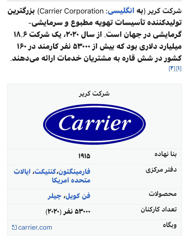 کولرگازی 12000 کریر carrier